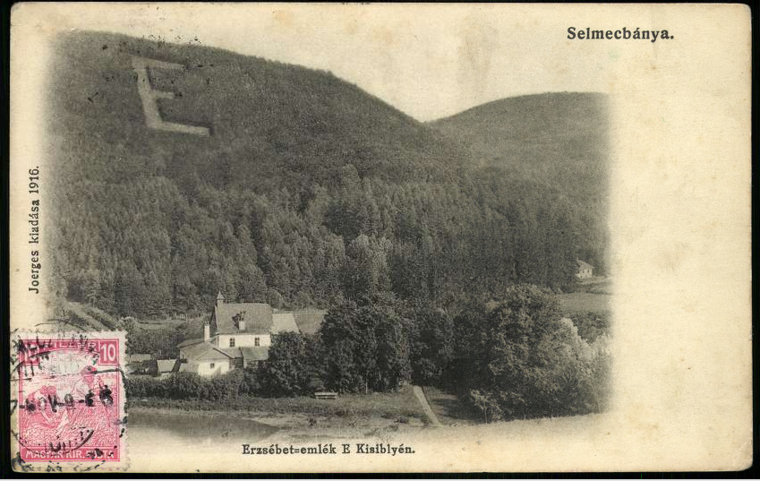 Selmecbánya, Erzsébet-emlék E Kisiblyén, 1916