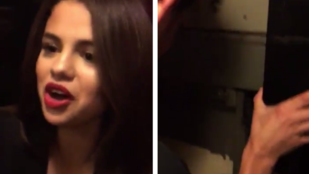 Selena Gomez beragadt egy párizsi liftbe