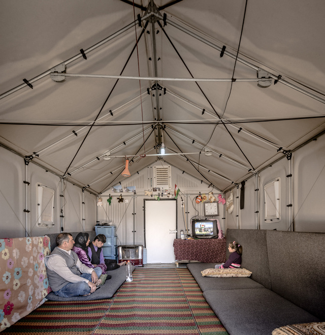 Kawergosk menekült tábor Irakban.
                        