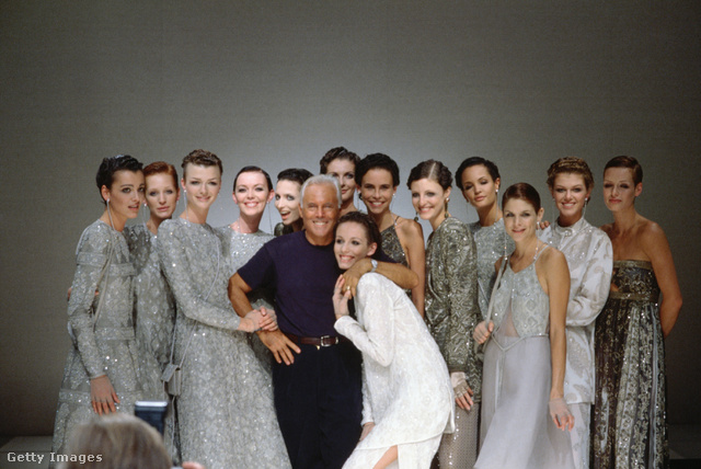 Giorgio Armani és modelljei.
