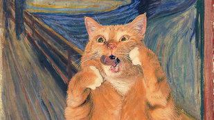 Híres festmények, dagadt macskával feljavítva
