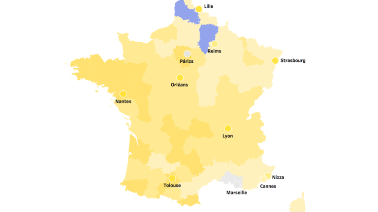 Így színezte be Macron szinte egész Franciaországot