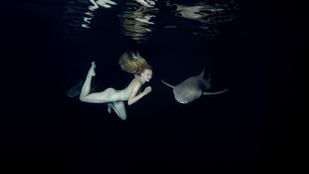 Ez a modell meztelenül tapogatott cápákat, hogy önnek ne kelljen félnie tőlük