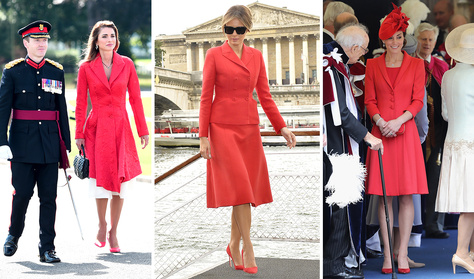 Piros ruha: Trumpné vs. Katalin hercegné vs. Ránija királyné