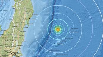 6,1-es erősségű földrengés volt Japán partjainál