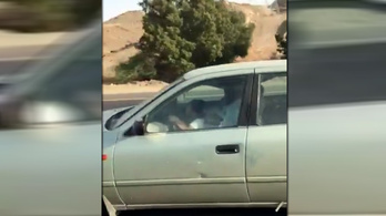 8 éves sofőrt videóztak a szaúdi autópályán