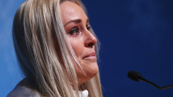 Lindsay Vonn könnyek között ült a sajtó elé