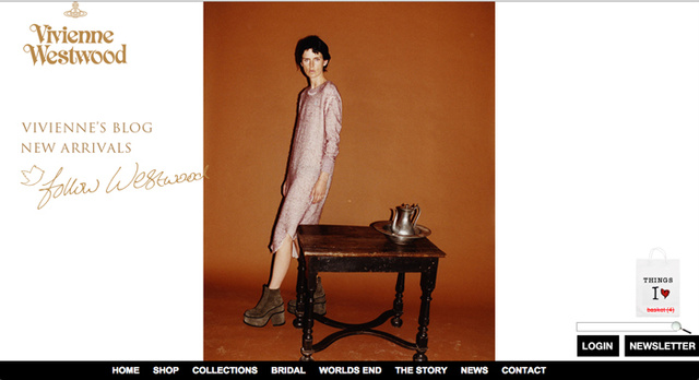 Vivienne Westwood oldalán egy nemesi családból származó modell, Stella Tennant áll.