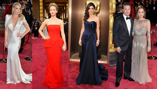 Kate Hudson, Jennifer Lawrence, Sandra Bullock, valamint a Pitt-Jolie páros az Oscar vörös szőnyegén.