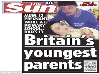 12 éves lány lett a legfiatalabb brit anya