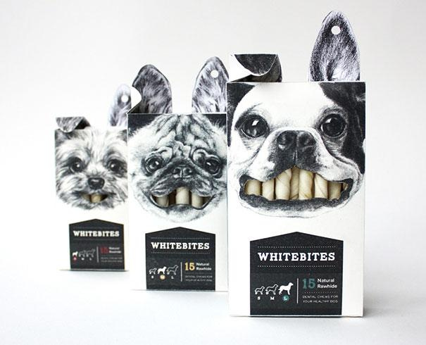 Környezettudatos és kreatív csomagolást kapott a kutyáknak piacra dobott fogfehérítő.