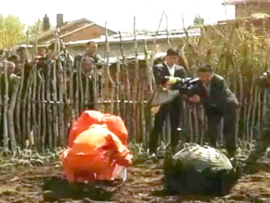 40 kilós ufó landolt a kínai veteményesben