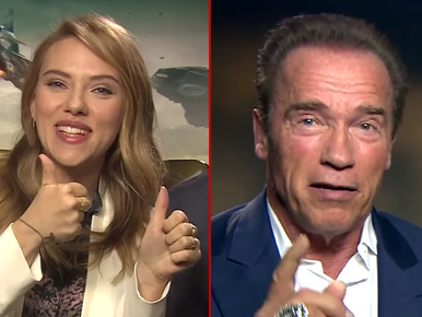 Így kíván sok boldogságot Schwarzenegger és Johansson