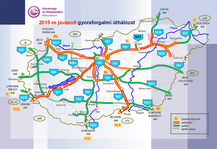 magyarország gyorsforgalmi úthálózata térkép Index   Gazdaság   Nézze meg, milyen utakat ígértek 2015 re  magyarország gyorsforgalmi úthálózata térkép