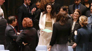 Angeline Jolie a mellbimbóit is bemutatta az ENSZ-ben