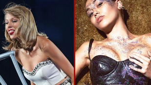 Miley Cyrus a melleivel küzd Taylor Swift ellen