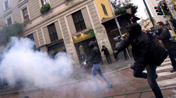 Letartóztattak tíz anarchistát a milánói pusztítás miatt