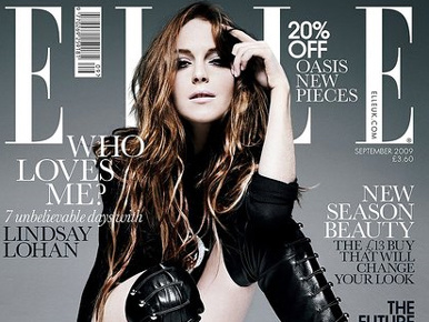Lindsay Lohan Elle-címlapját az ékszerlopással adják el