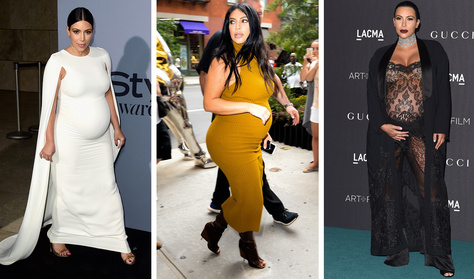Nézze meg Kim Kardashian terhesruháit!