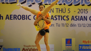 A nap arckifejezése egy ázsiai gimnasztikabajnokságról érkezett