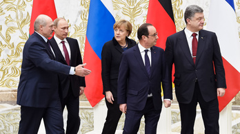 Merkel, Hollande, Putyin és Porosenko konferenciabeszélgetést folytatott