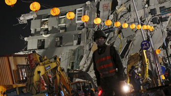 Tajvani földrengés: őrizetbe vették az összeomlott lakóház építtetőjét