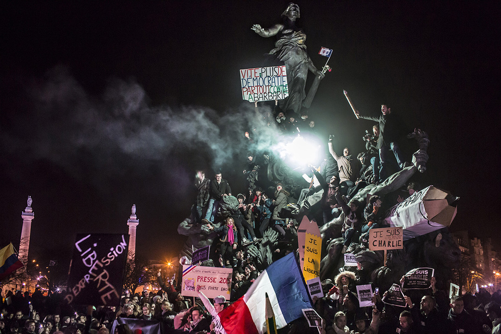 Rendkívüli hírek 2. hely Párizsi szimpátiatüntetés a januári Charlie Hebdo elleni merényletsorozat után.