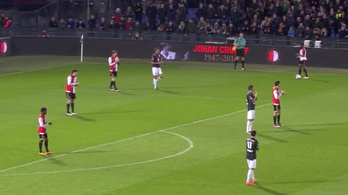 Egy percre leállt a Feyenoord-meccs Cruyff miatt