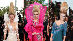 De mi a fenét keres ez a nő Cannes-ban minden évben, és miért ilyen a haja?