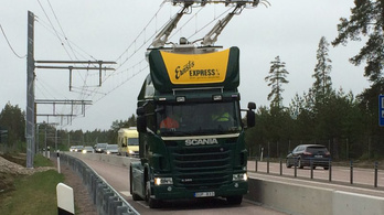 Áramszedős kamionokkal kísérleteznek a svédek