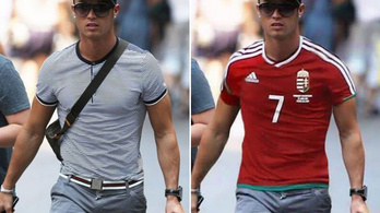 A magyar mezben parádézó Cristiano Ronaldo képén ámuldoznak az interneten
