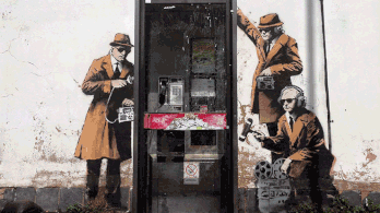 Megsemmisítették Banksy egyik híres graffitijét