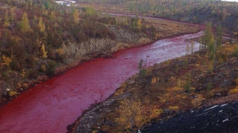 Vérvörös lett egy oroszországi folyó