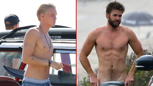 Liam Hemsworth és Cody Simpson ugyanott félmeztelenkedett