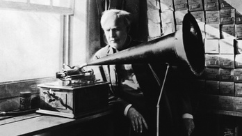 Edison így mutatta be a fonográfját