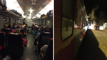 Lerobbant a vonat, három órán át ültek az utasok a mínusz 40 fokban
