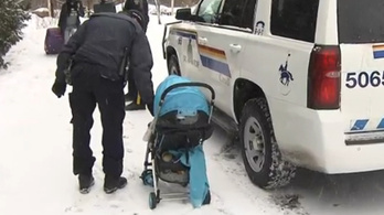 Hóban-fagyban próbált Kanadába jutni a babakocsis szír család