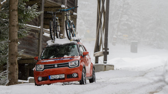 Ki a király hóban: a bringa vagy a Suzuki?