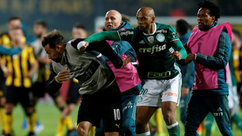 Brutális jobbhoroggal indult a tömegverekedés a Libertadores-kupában