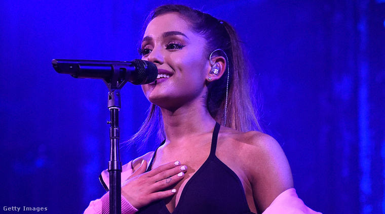 Ariana Grande, aki most félbeszakította turnéját a manchesteri támadás miatt.