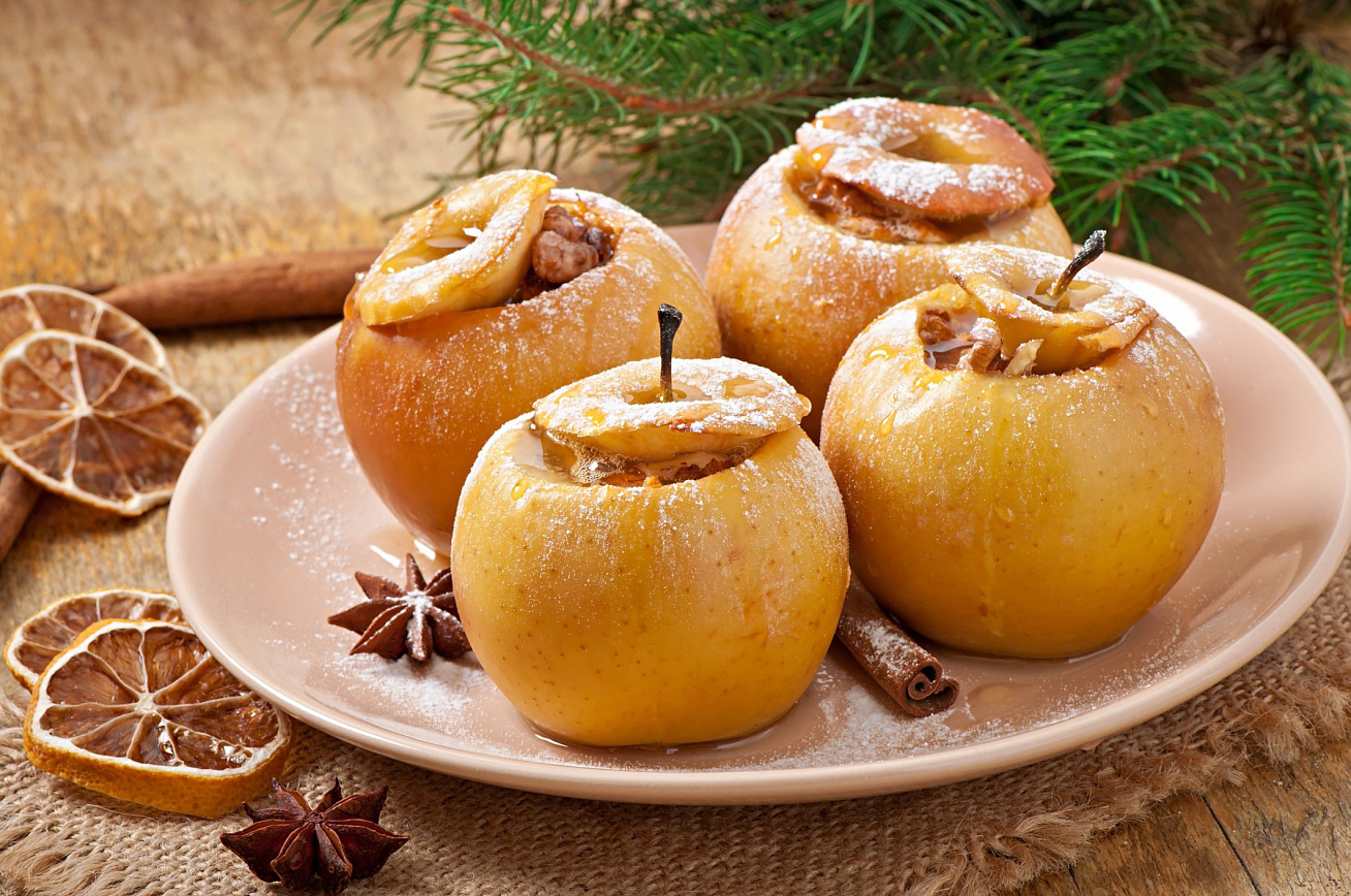 Mézes-diós sült alma: a legegyszerűbb téli édesség