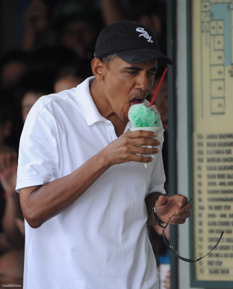 Barack Obama fagyit nyal.