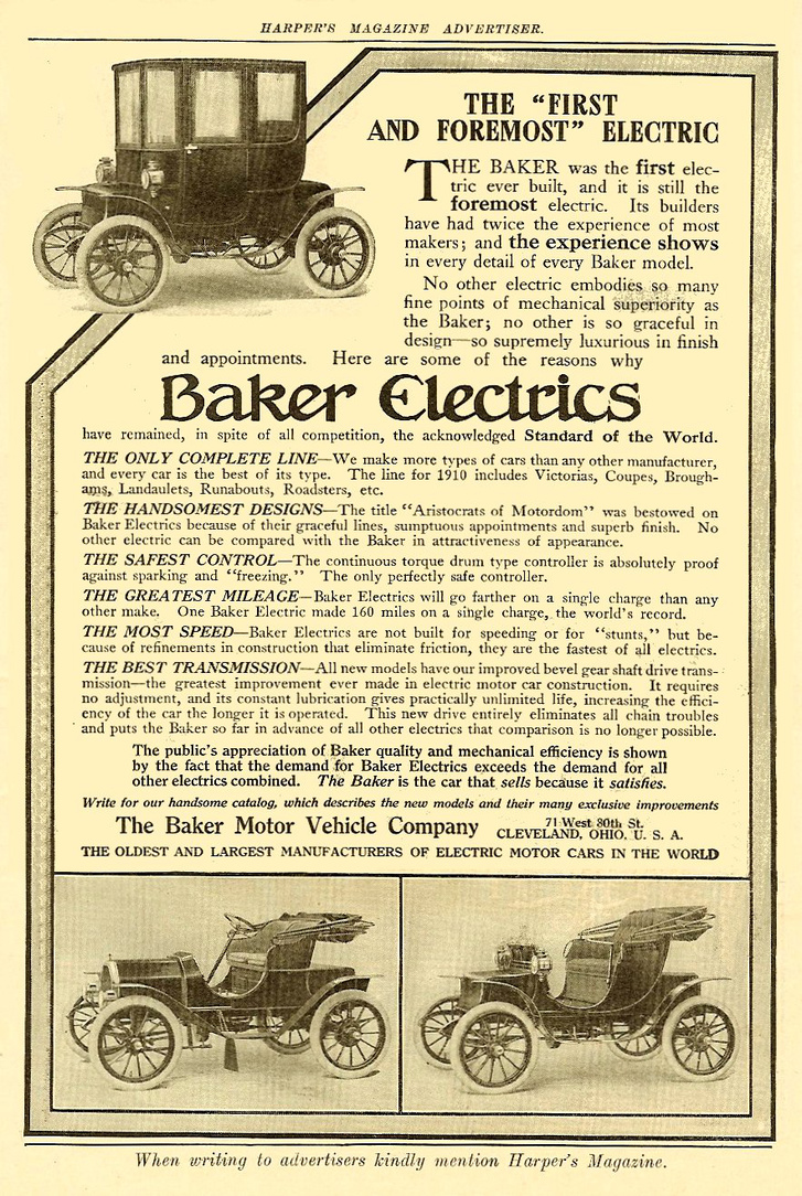Egy korabeli Bakers Electric magazin hirdetés
