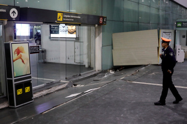 A Benito Juarez nemzetközi Repülőtér padlója is megrongálódott.