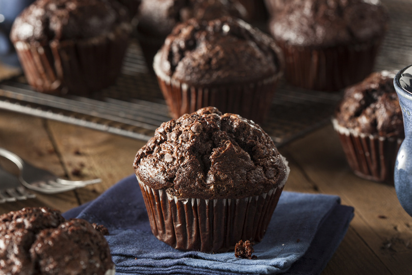 Puha csokis-banános muffin, amelyből soha nem tudsz eleget sütni