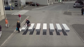 3D-s zebrával védik a gyalogosokat Izlandon