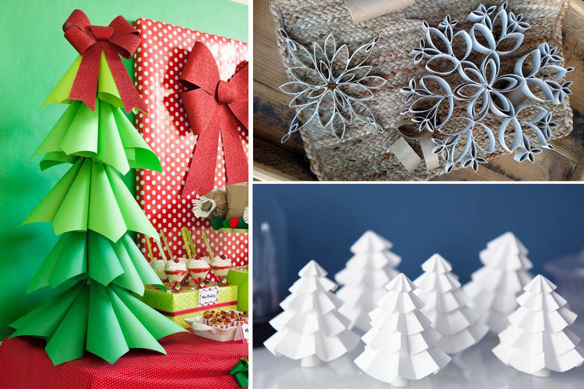Gyönyörű karácsonyi díszek papírból, amiket a gyerekekkel is elkészíthetsz