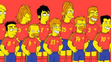 A világbajnok spanyolok a Simpsonsban