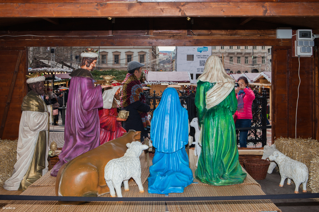 Betlehem a Szent István téri karácsonyi vásáron