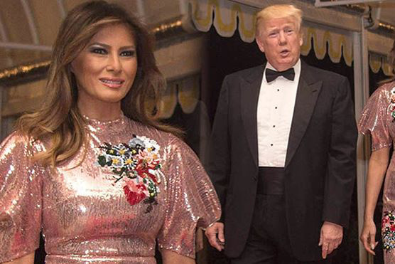 Hogy tetszik Trumpné szilveszterezős ruhája?